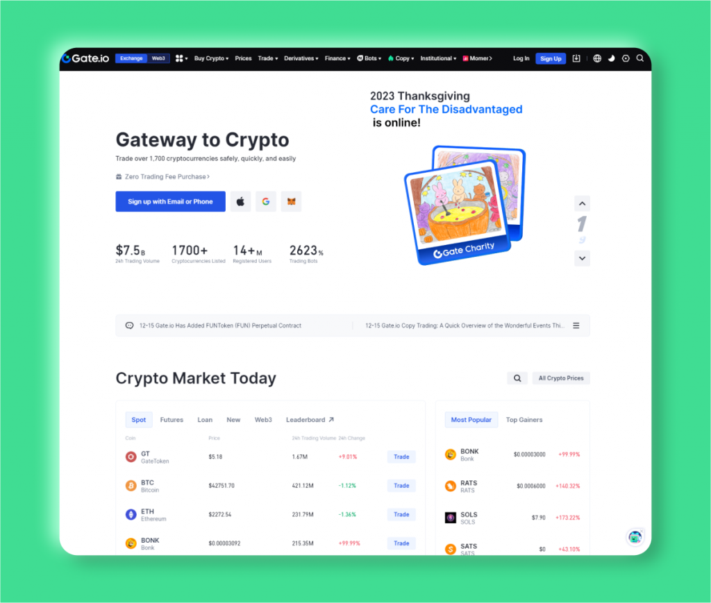 Gate.IO: The Diverse Selection of Crypto Assets