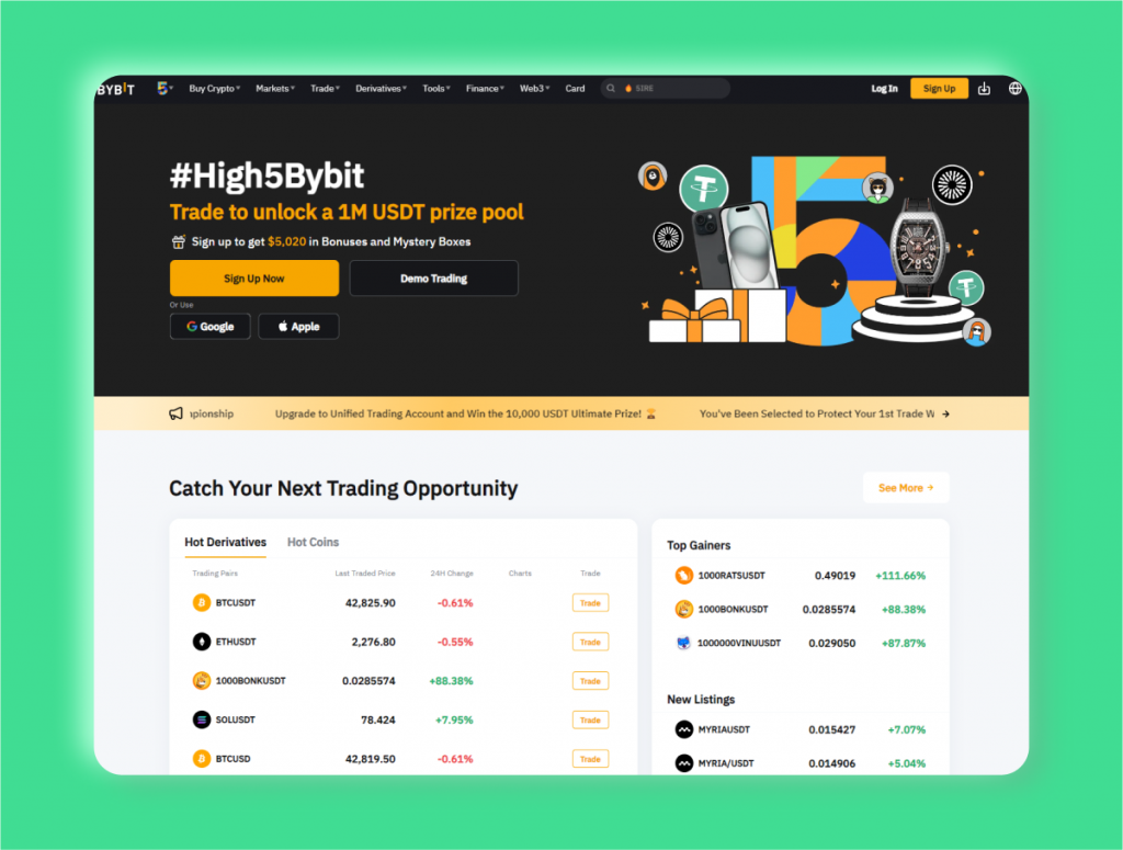ByBit: Best for Derivatives Trading