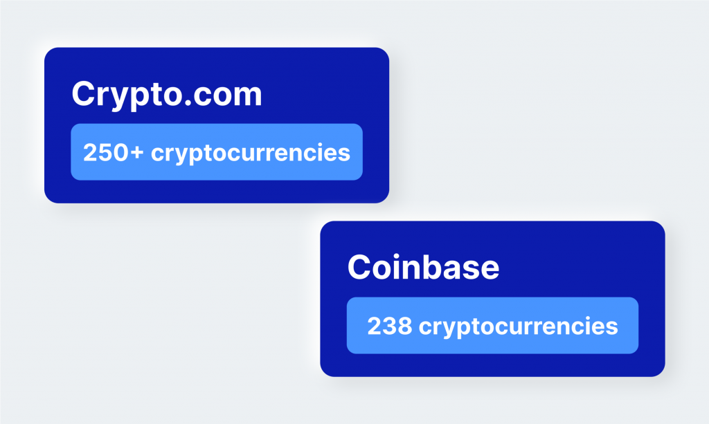 Coinbase and Crypto.com asset comparison