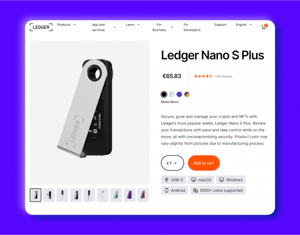 Ledger S Nano S Plus: The Trusted Crypto Hardware Wallet