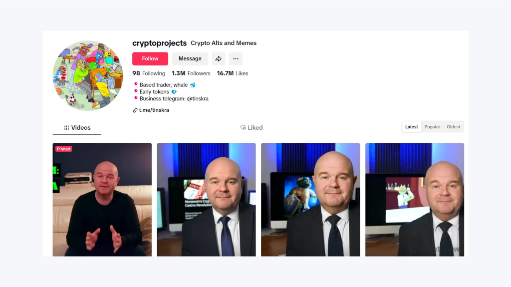 CryptoProjects TikTok