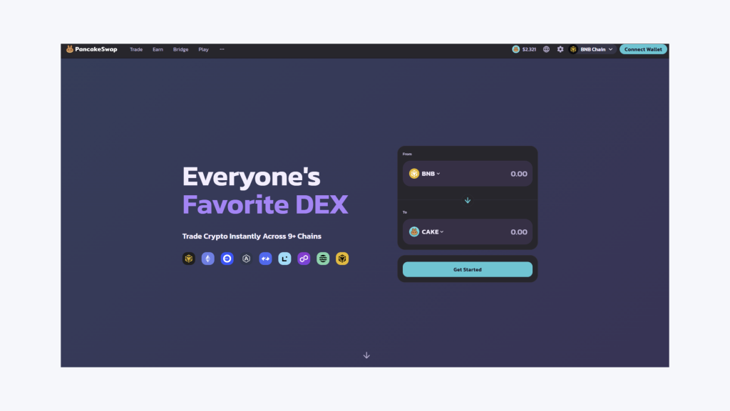 PancakeSwap website
