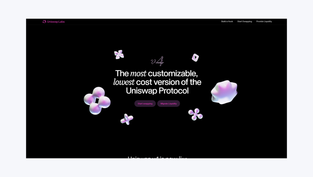 Uniswap v4 website
