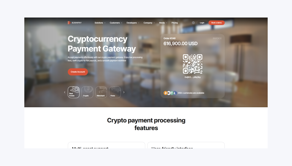 B2BINPAY website