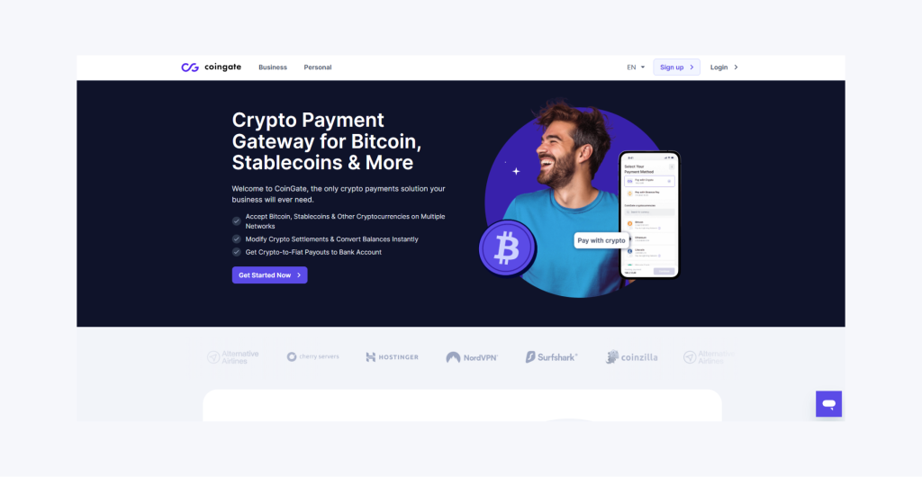 CoinGate website